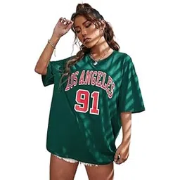 imsa moda Women Oversized Printed Tshirt | Oversize T-Shirts for Women | Women Drop Shoulder Tshirts | Bagy Fit Women Tshirt | Printed Oversize Tshirt-picture-31