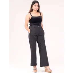 IN ANY MANNER Women Straight Fit High Rise Original Trousers-picture-26