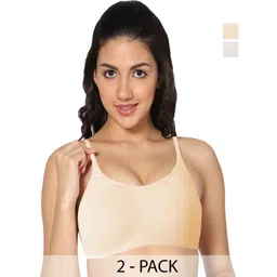 In Care Pack Of 2 Full Coverage Non Padded Pure Cotton Workout Bra With All Day Comfort-picture-42