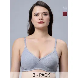 In Care Pack Of 2 Non Padded Full Coverage Underwired T-shirt Bra-picture-36