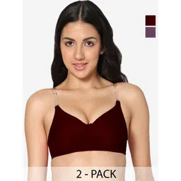 In Care Pack Of 2 Pure Cotton Push-Up Bra Full Coverage Non Padded Non-Wired-picture-13