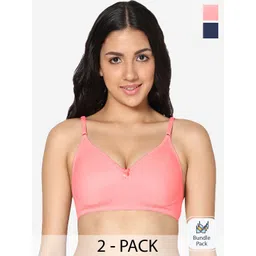 In Care Pack Of 2 Seamless Full Coverage Non Padded All Day Comfort Cotton T-shirt Bras-picture-18