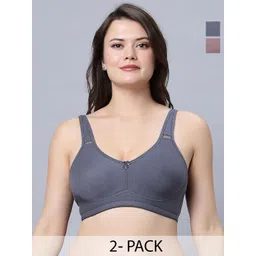 In Care Pack OF 2 Women Full Coverage Cotton Everyday Bra-picture-35
