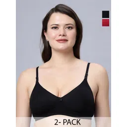 In Care Women Pack of 2 Full Coverage Heavily Padded Solid T-shirt Bra-picture-13