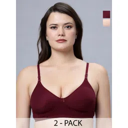 In Care Women Pack of 2 Full Coverage Heavily Padded Solid T-shirt Bra-picture-14