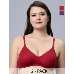 In Care Women Pack of 2 Full Coverage Non Padded and Non-Wired seamless cups T-shirt Bra-picture-25