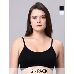 In Care Women Pack of 2 Full Coverage Non Padded Solid Workout Bra-picture-39