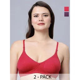 In Care Women Pack Of 2 Full Coverage Non Padded T-shirt Bra-picture-23