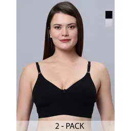 In Care Women Pack Of 2 Solid Full Coverage T-shirt Bra image 1