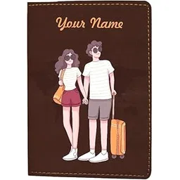 in voguish Customized Passport Cover for Men – Personalized Leather Passport Holder with Name | Couple Travel Design | Passport Wallet for Romantic Travelers & Honeymoon Trips-picture-10