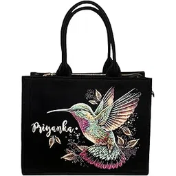 in voguish Women's Beautiful Flying Sparrow Customized Tote Bag – Spacious, Stylish & Lightweight | Luxurious Office & Travel Tote with Laptop Compartment (600g)-picture-39