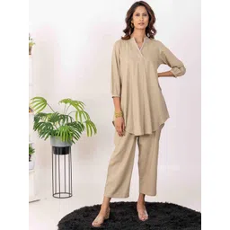 INAAYA JAIPUR Hand Embroidered Pure Cotton Tunic With Trousers Co-Ords-picture-38
