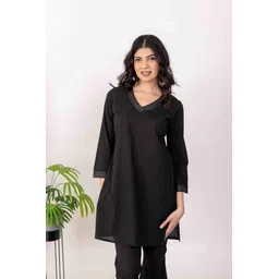INAAYA JAIPUR Zari Embroidered Pure Cotton Tunic & Palazzo Co-Ords-picture-32