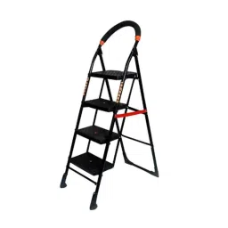 Inaithiram SL4SN 150kg 4 Step CRC Black Powder Coated Foldable Step Ladder with Anti Slip &a; Safety Clutch Lock-picture-49