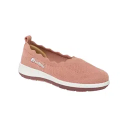 Inblu Women Textured Lightweight Mesh Slip-On Sneakers-image-14