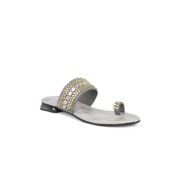 Inc 5 Embellished Ethnic One Toe Flats-picture-31