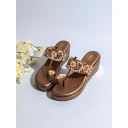 Inc 5 Embellished Ethnic Wedge Sandals-picture-33
