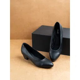 Inc 5 Pointed Toe Block Heel Pumps-picture-14
