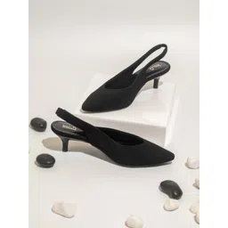 Inc 5 Women Black Kitten Mules-picture-35