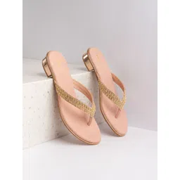 Inc 5 Women Embellished Ethnic T-Strap Flats-picture-48