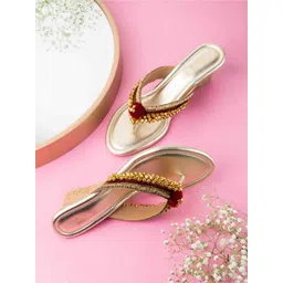 Inc 5 Women Embellished Ethnic Wedge Mules-picture-39