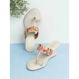 Inc 5 Women Embellished Ethnic Wedge Mules-picture-36