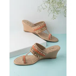 Inc 5 Women Embellished Ethnic Wedge Sandals-picture-32