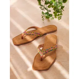 Inc 5 Women Embellished Open Toe Flats-picture-38