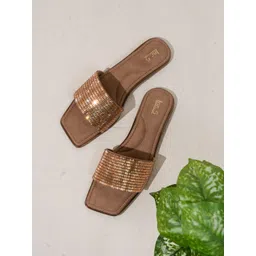 Inc 5 Women Embellished Open Toe Flats-picture-43