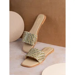 Inc 5 Women Embellished Open Toe Flats-picture-35