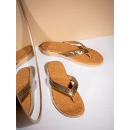 Inc 5 Women Embellished T-Strap Flats-picture-39