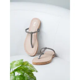 Inc 5 Women Embellished T-Strap Flats-picture-39