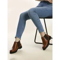 Inc 5 Women Round Toe Block Heel Chelsea Boots image 2