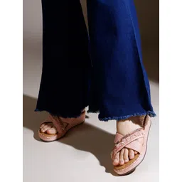 Inc 5 Women Solid Ethnic - Embellished Printed Flatform Mules Mules Heel-picture-20