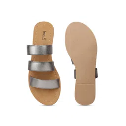 Inc 5 Women Striped Open Toe Flats image 3