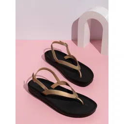 Inc 5 Women Striped T-Strap Flats with Buckles-picture-45