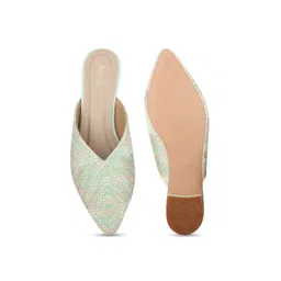 Inc 5 Women Woven Design Mules Flats image 4