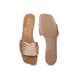 Inc 5 Women Woven Design Open Toe Flats image 4