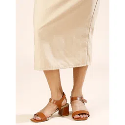 Inc 5 Womens Tan Casual Open toe Block Heel Sandals-picture-12