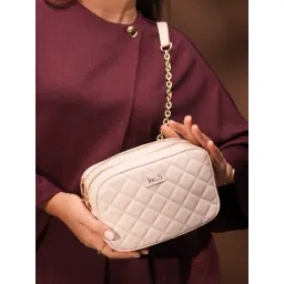 Inc.5 Beige Quilted Medium Cross Body Bag-picture-13