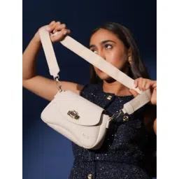 Inc.5 Beige Textured Medium Cross Body Bag-picture-23