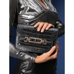 Inc.5 Black Animal Effect Medium Cross Body Bag-picture-40