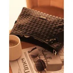 Inc.5 Black Woven Medium Cross Body Bag-picture-34