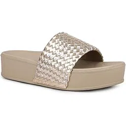 inc.5 Women Gold Party And Club Wear Solid Round Heeled Mules-picture-20