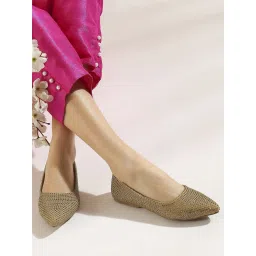 Inc.5 Women's Antique Gold Flat Ballets image 1