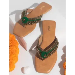 Inc.5 Women's Antique Gold Thong Sandals-picture-35