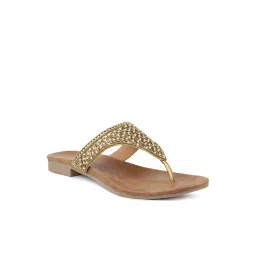 Inc.5 Women's Antique Gold Thong Sandals image 2