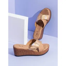 Inc.5 Women's Beige Cross Strap Wedges-picture-27