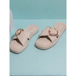 Inc.5 Women's Cream Cross Strap Sandals-picture-32