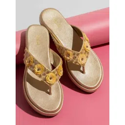 Inc.5 Women's Gold Thong Sandals-picture-17